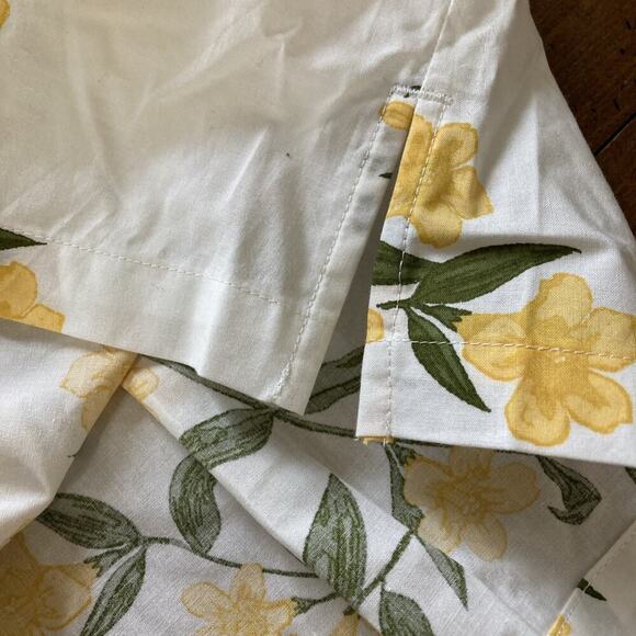 BED HEAD PAJAMAS Women’s Top Sz M New Organic Cotton Floral White Yellow Button - Picture 5 of 8